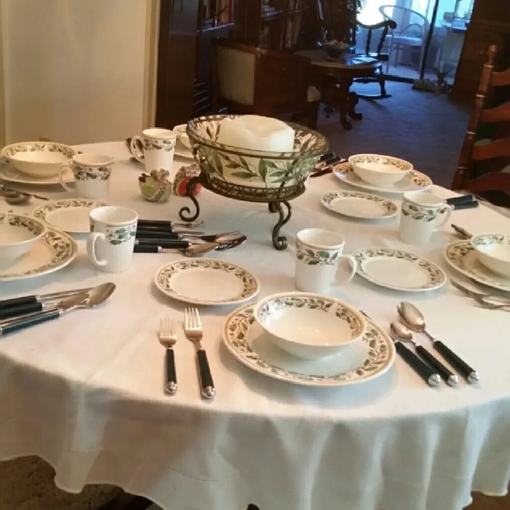 Gibson Christmas China table setting Home deco
